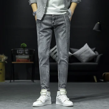 Splice Design Nye Mode Mænd Denim Bukser, Straight Fit Jeans Homme Bomuld af Høj Kvalitet Bukser