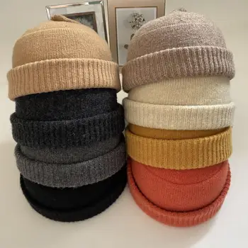 T-MAO-Kvinder ' s fælles Landbrugspolitik Kpop Visir Vinter Hat Caps For Mænd Bucket Hat Beanie Fuld Uld Hat til At Holde Varmen For at Rejse Strikkede Hat Bomuld