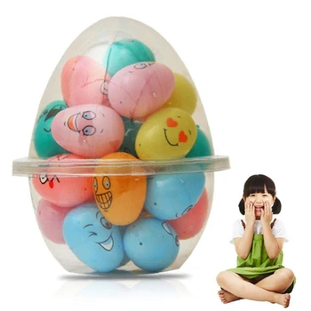 1 sæt Påske Farverige Æg Twist Legetøj for Børn med Åbninger Plast Emballage Æg til Påske Dekoration Ferie Gaver