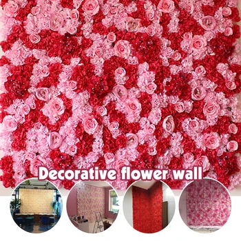 40x60cm Romantisk Silke Steg Blomst Væg Dekoration, Kunstige Blomster Til Home Party Bryllup Baggrund Indretning Blomst Panel