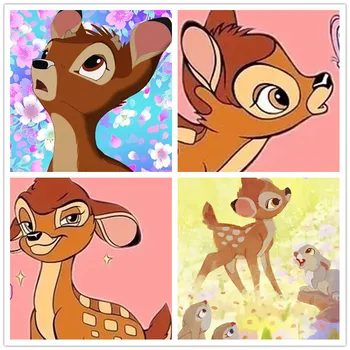 Disney 5D DIY Diamant Maleri Fawn Bambi Enkelt Dyr Fuld Diamant Håndlavet Broderi Brugerdefinerede Udsøgte Hjem Dekoration