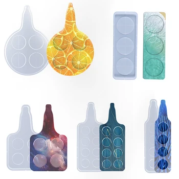 Skuffe Vin, Øl Rack Spejl Silikone Formen For Harpiks Crystal DIY Epoxy Harpiks Skimmel Vin Glas