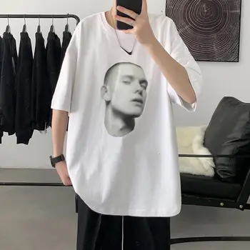 PR Mænds kortærmet T-shirt Piger Afslappet Oversize Toppe Trykt Mand 2021 Fashion T-shirts Tøj Harajuku