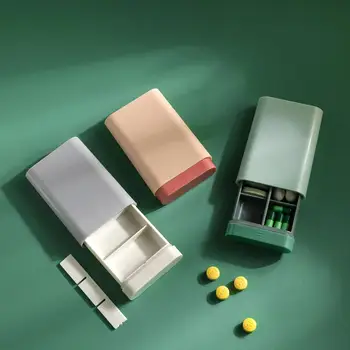 Forseglet Pill Box Lille Transportabel Pille, Dispenser Boks, Mini-Piller Rum Storage Container 6 Net