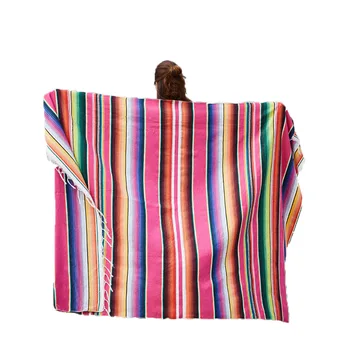 Mexicansk Stil, Rainbow Stribet Kaster Tæppe, Sofa Cobertor Hænger Tapetet til Sovesofa Fly Rejse med Kvast