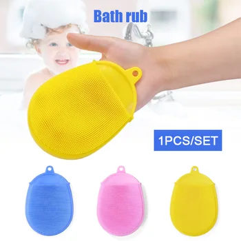 Baby Silikone Krop Badekar Børste Hurtig Tør Bakterier Resistente over Scrubbere Eksfolierende Mitt baby badekar silikone skrubber