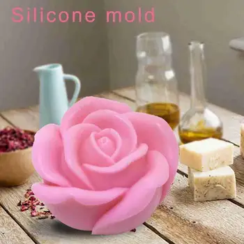 3D Blomst Rose Silikone Fondant Kage form for Sæbe Jelly Forme Dekoration Bagning Af Materiale Mousse Chokolade Genanvendelige G1C5