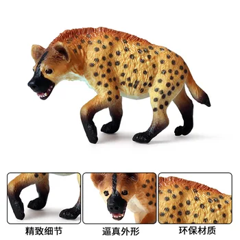 11*4*6.5 CM Børn Simulering Wild Animal Model Nye Afrikanske Hyæner Coyote Vilde Dog Hound-Model Solidt Legetøj Dekoration