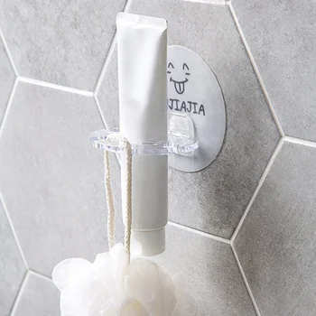 Hjem kreative badeværelse punch-gratis sjove tandbørsteholder opbevaring toilet vægmonteret multi-funktion tandbørste tandbørsteholder