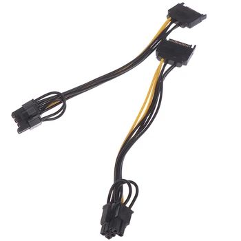 15 bens SATA Kabel-Mand til 8pin(6+2) PCI-E Strøm Kabel-20cm for grafikkort