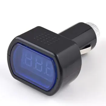 Universal LED Digitalt Display Cigarettænder Elektrisk Spænding Meter For Auto Bilen Batteri Monitor Voltmeter Sort