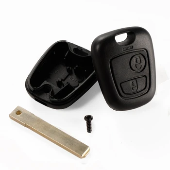 Shell key plip til fjernbetjening bil Peugeot 207 307 407 107 307 SW, 308 2 fob knapper box