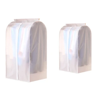 Stor Kapacitet Gennemsigtigt Tøj Cover Beskytter Støvtæt Hængende Tøj opbevaringspose med Vandtæt Lynlås