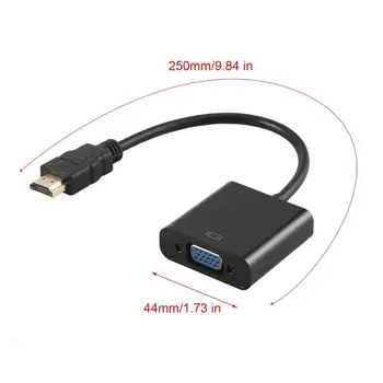 HDMI-kompatibel med VGA-Adapter Mand til At Famale Kabel Konverter til 1080P HDMI-VGA-Adapter, Video, Audio-Kabel VGA Til TV-Box PC