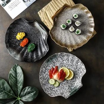 Japansk retro keramik restaurant kommercielle skål special-formede skaller plade Japansk special service sushi tallerken