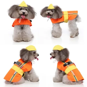 Sjove Pet Tøj Cosplay Ingeniør Hund Kat Halloween Fest Søde Kostume Tøj Komfort For S/M-Størrelse Hund