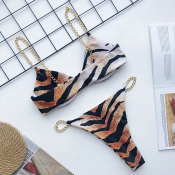 Micro Bikini Badetøj Kvinder Leopard Høj Klippe Svømme Badedragt Biquini Sæt Sexet Badedragt Femme Brazilian Bikini 2021 Gaver
