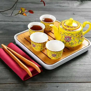 Drinkware Tilbehør Kinesiske Kung Fu Te Te Passer Keramisk Tepotte Elkedler Tekopper Og Beholder Teaware Sæt Hjem Indretning