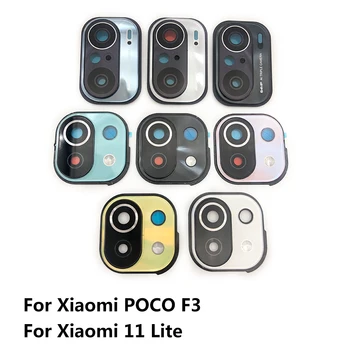 10STK Boliger Tilbage Bag Kameraet, Glas Linse Med afdækningsrammen Holder Til Xiaomi Mi 11 Lite / Poco F3 / Mi 10 Lite
