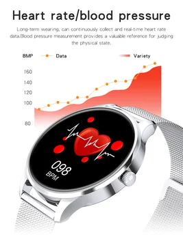 9.8 mm Ultra-tynd, Smart ur 2021 ip67 ku ringer smartwatches for mænd, kvinder, sport GPS tracking-Android-IOS-besked, påmindelse