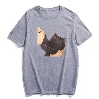 Mode-Cat dyreprint Kvinder T-shirt til Sommeren Korte Ærmer Harajuku-Shirt t-Shirt Femme Afslappet Plus Size Toppe Camiseta Mujer