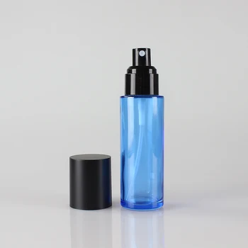 Face Mist Spray Flaske,60ml Blå/Grønne Glas Lotion Pumpe Beholder