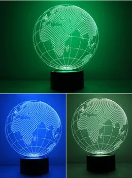 3D-Nat Lys USB-Drevet Kloden LED bordlampe Touch-Tast, Kreativ Dekoration-Lys Bruger Home Hotel Holiday Party