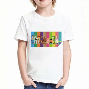 Sommeren Søde Piger Boy Tee Shirt Toy Story Tegneserie Grafik Mode Toddler Kort-Langærmet 3-12 År Gamle Børn T-shirt til Top