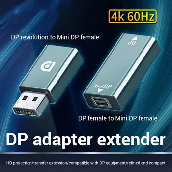 DP-Displayport Adapter han/hun til Mini DP Kvindelige 4K-60hz HD Protector Forlængelse Konverter til Bærbare PC-TV Gaming Skærm