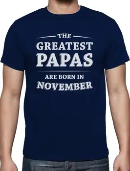 Største Papas Er Født I November - Fødselsdag Gave Til Far / Bedstefar 2019 Mænds Mode tegneseriefigur Fitness T-Shirts