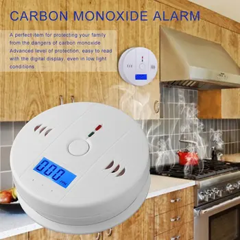 Erhverv Hjem Sikkerhed CO Kulilte Forgiftning Røg, Gas Sensor Advarsel Alarm Detektor LCD-Displayer Køkken