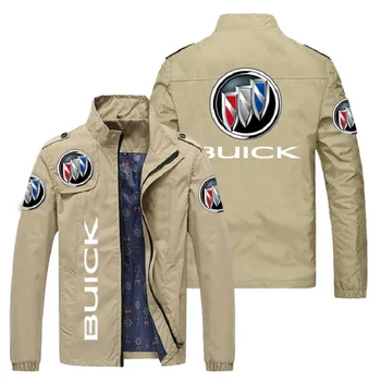 Mænds bil mærke trykt logo jakke, forår og efterår med lynlås mode slank jakke, casual baseball motorcykel jakke
