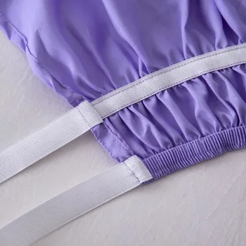 Wrap Rundt Elastisk Bed Nederdel Uden Overflade Solid Farve Bed Flæser For Beskyttende Aftageligt Vaskbart Sengetæppe Home Decor
