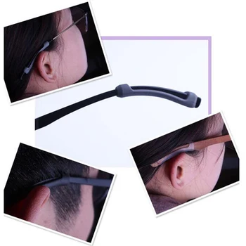 2stk Skid Monokel For Briller Tilbehør Ear Hook-Silikone Anti - Slip Øre Pads