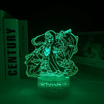 Anime Figur 3D-Hvid Base LED Nightlight Trafalgar Lov bordlampe Farverige Nightlight Cool Fødselsdagsgave Soveværelse Decor Lys