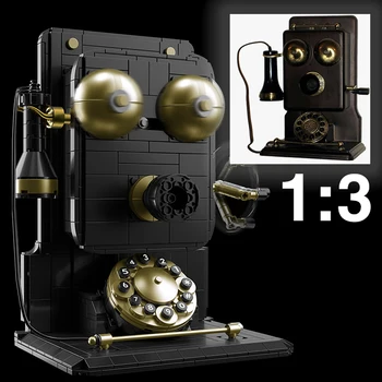 Skaberen Ekspert Ideer Retro Telefon Samling Fonograf 718Pcs Moc Moduler Mursten byggesten Model Legetøj Julegaver