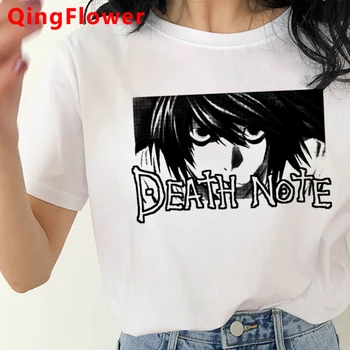 Death Note top tees sommer top kvindelige tumblr kawaii ulzzang plus size par tøj sommer top plus size par tøj