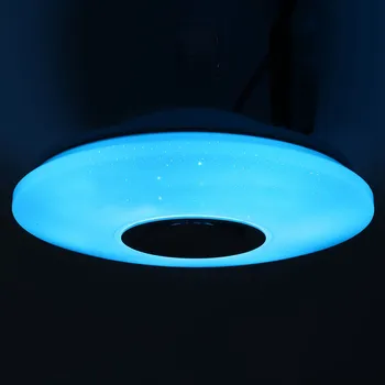 Moderne Musik Loft Lys 60W-LED Bluetooth Højttaler Flush Mount Ned Armatur Lys Soveværelse Lampe Smart Loft Fjernbetjeningen#g3