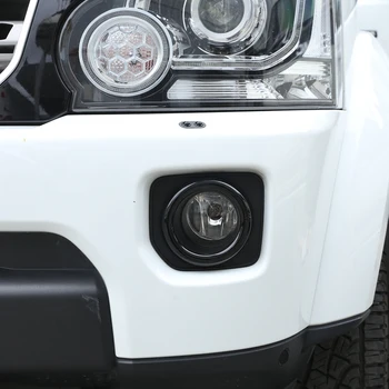 Bil ABS Sort Tågeforlygte Let Ramme Dække Trim Tilbehør til Land Rover Discovery 4-2016