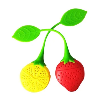 5pcs/sæt Mini Jordbær og Citron, Frugt Te Si Te Infusionsenheden Silica Gel Te Taske Drikke Af Køkken Tilbehør