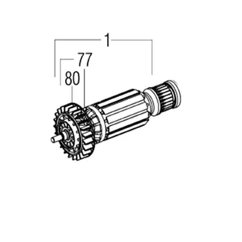 220-240V Anker Rotor FOR METABO GE710Compact AntriebsmotorIK FME737 OFE738 310010610
