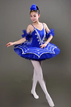 Voksne professionelle ballet hvid blå ballet dans kjole pettiskirt kostume tutu nederdel børn tutu