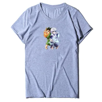 Mænd, Kvinder T-shirt, Toppe Kawaii Tshirt Killua Zoldyck T-shirt Besætning Hals, der er Monteret Bløde Anime, Manga Tee Shirt Tøj