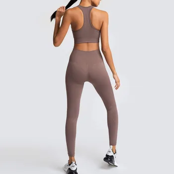 2021 Women ' s Yoga Sæt Problemfri Sportstøj 2-Stykke Fitness Yoga Tøj, Sports-Bh + Leggings Kører Bære Tynde Sport Sæt Kulør