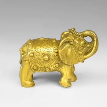 En kobber kobber kobber ornamenter som lovende elefant suger vand suge penge red onde feng shui ornamentsroom Kunst Statue