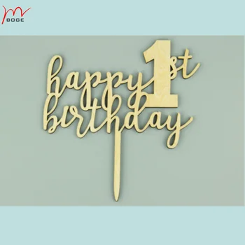 20pcsHappy 1st Fødselsdag, baby shower gave kids fødselsdag kage topper banner