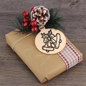 50stk DIY Håndværk Træ-Runde Briks med 50stk Sejlgarn til at Male, Ufærdige Jul Hængende Ornamenter Naturlige Blank Træ-Diske