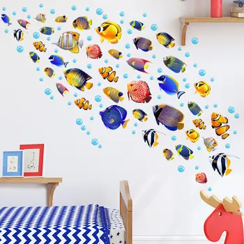 Zsz1115 nye tegnefilm over havet dyr boble væggen stick PVC børnehave stue, soveværelse pryder væggen