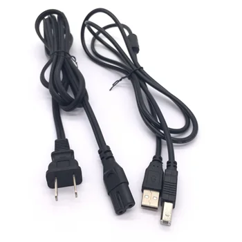 USB-Kabel+Netledning Printer for Epson Expression Home XP330 XP340 XP520 XP430