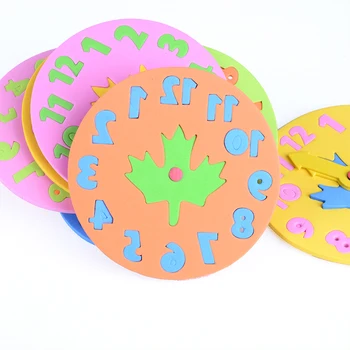 1 Pc 3-6-årige Børn DIY Eva Ur Læring Uddannelse Legetøj Sjov Jigsaw Puzzle-Spil for Børn Baby Legetøj Gaver Nye Ankomst